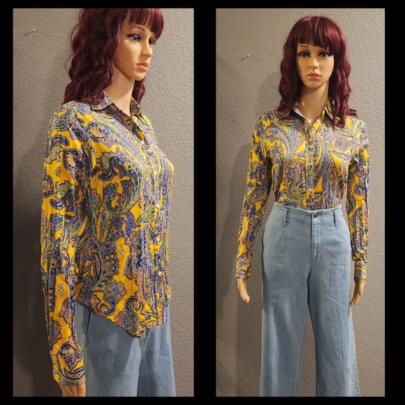 Ralph Lauren Paisley Top - Picture 1 of 16